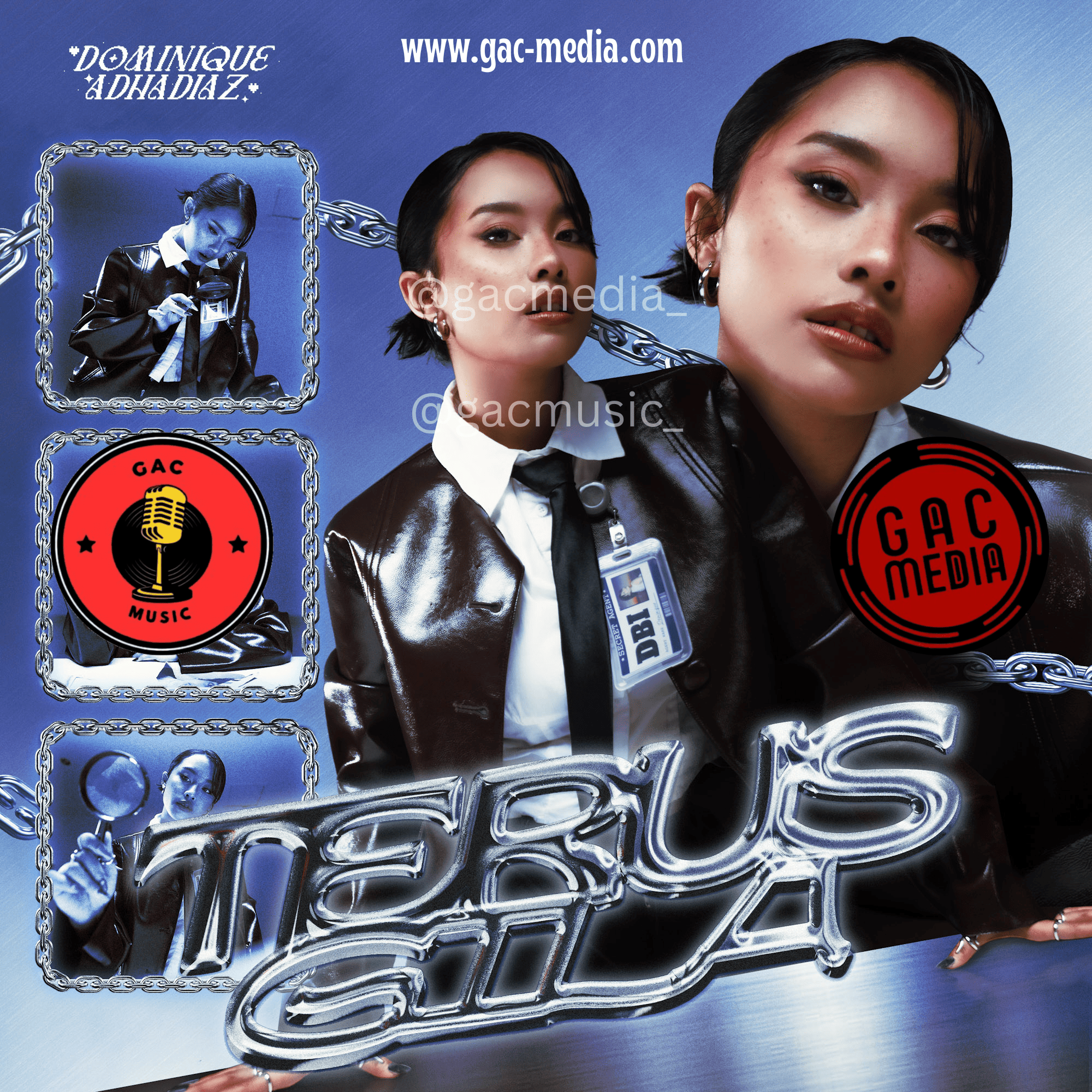 Sampul single Terus Gila oleh Dominique Adhadiaz dengan nuansa emosional dan urban