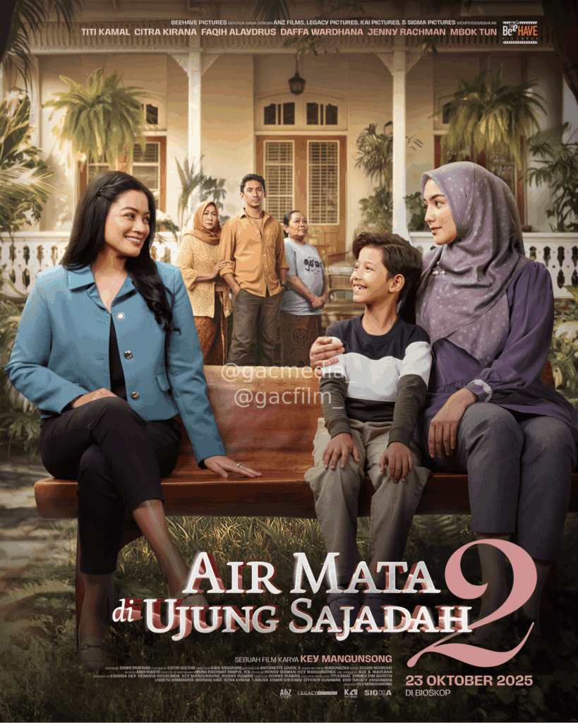 Poster resmi film Air Mata di Ujung Sajadah 2 yang akan tayang 23 Oktober 2025