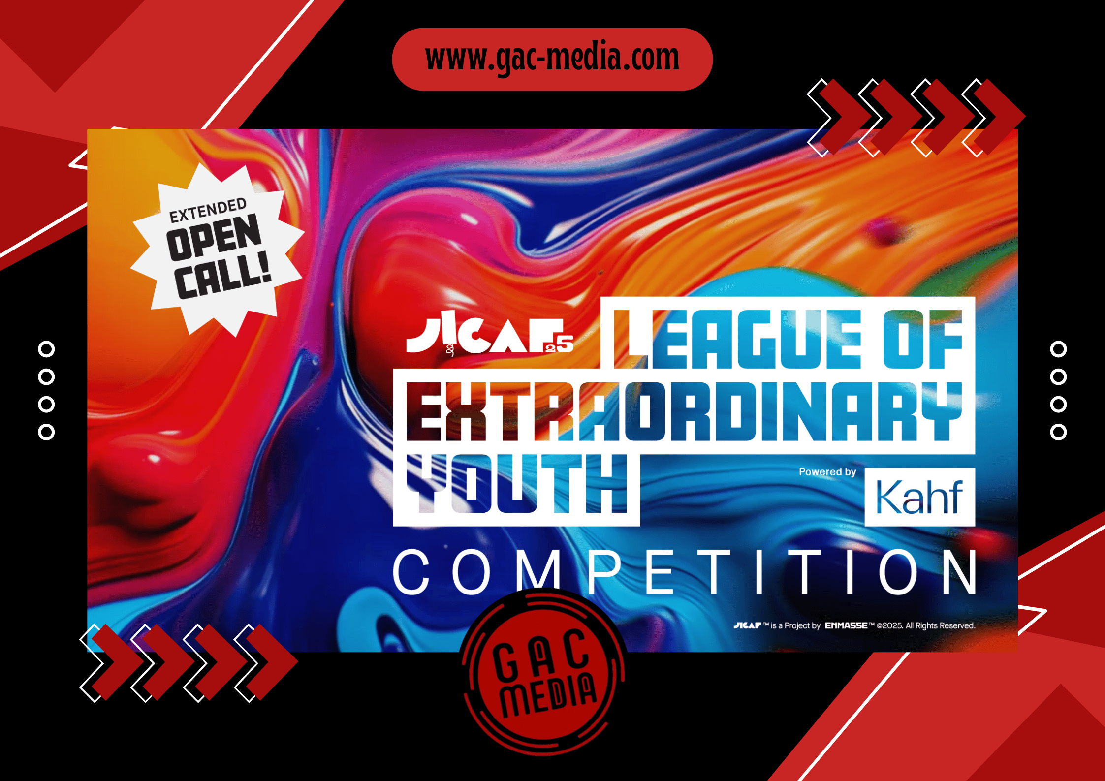 Poster resmi peluncuran League of Extraordinary Youth (LOEY) U-18 oleh JICAF dan KAHF