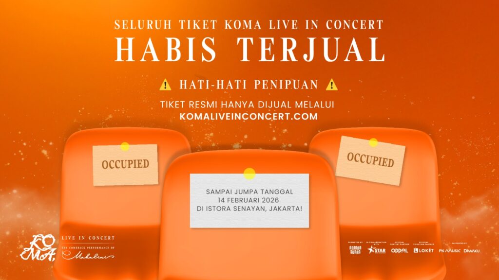 Tiket Mahalini KOMA Live in Concert yang telah resmi sold out di Jakarta.